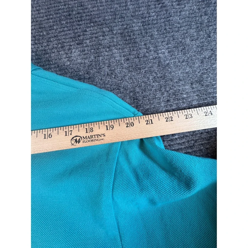 Polo Ralph Lauren Mens XXL Teal Blue Pique Cotton Short Sleeve Polo Shirt Yellow